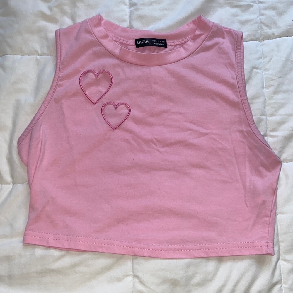 Shein Heart Cut out Crop top